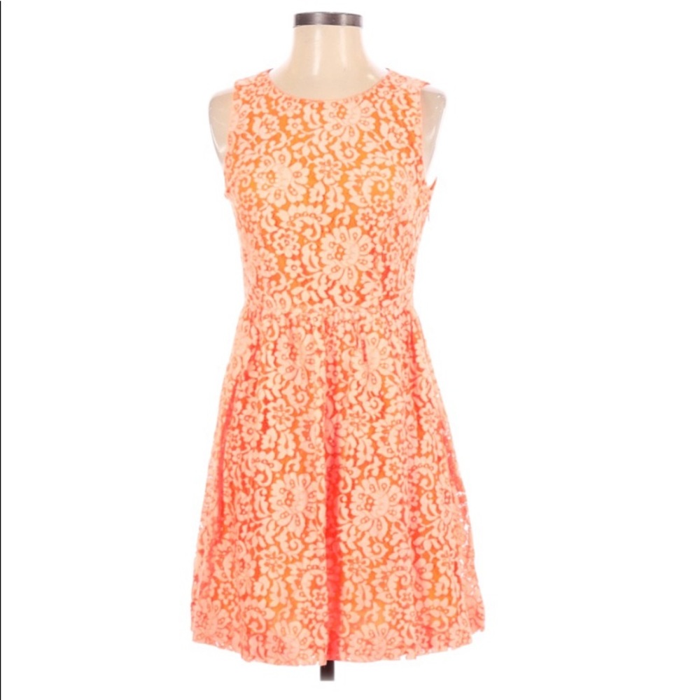 Madewell orange spring dress